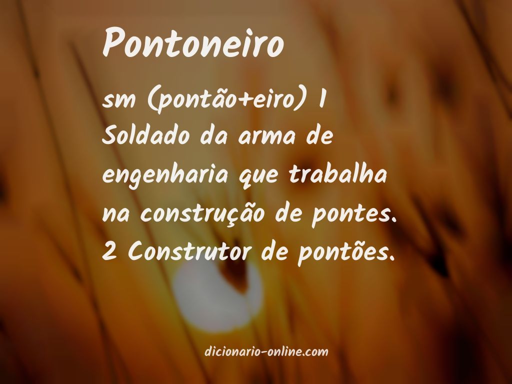 Significado de pontoneiro