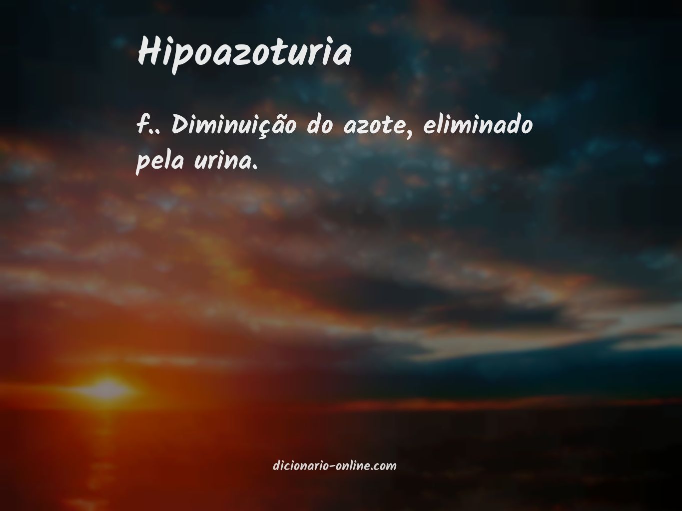 Significado de hipoazoturia