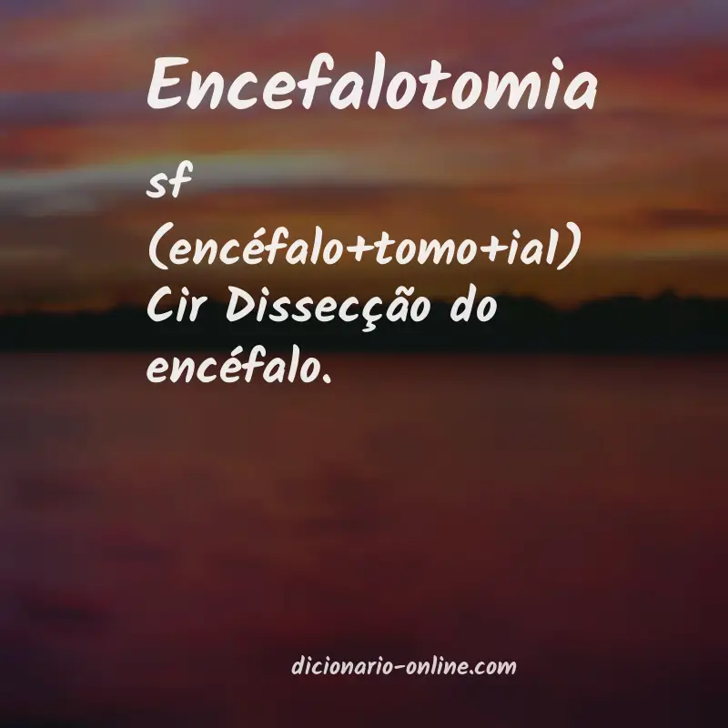 Significado de encefalotomia