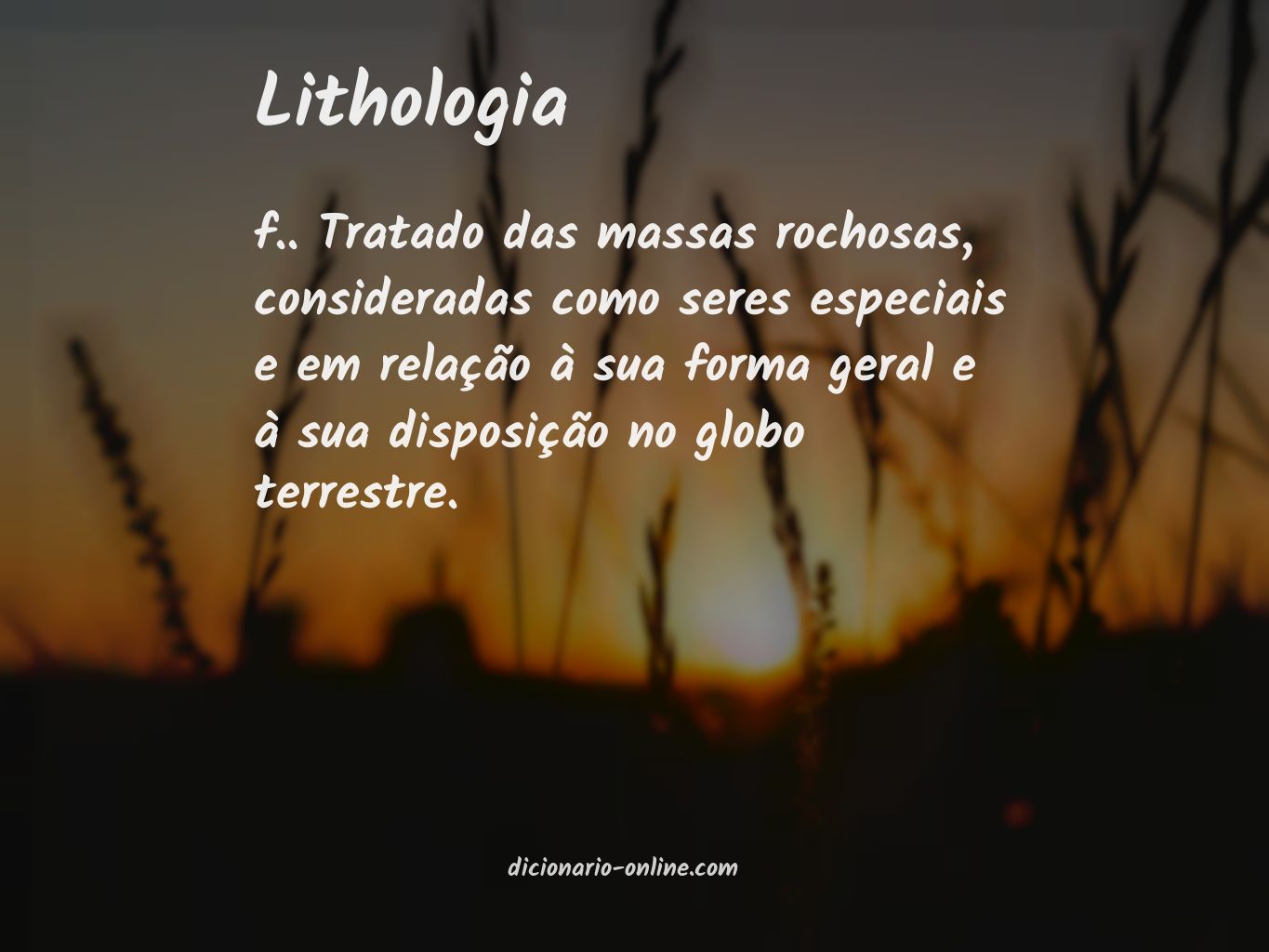 Significado de lithologia