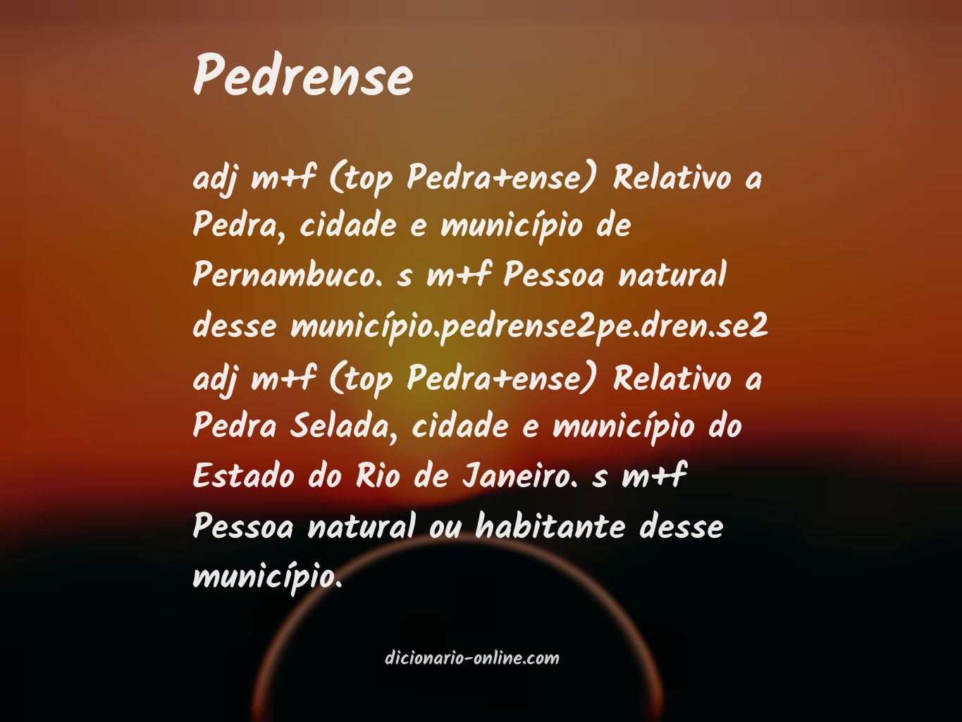 Significado de pedrense