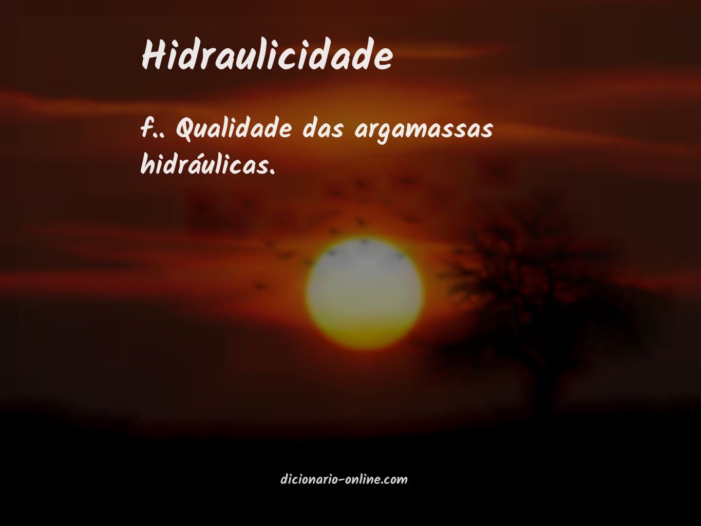 Significado de hidraulicidade