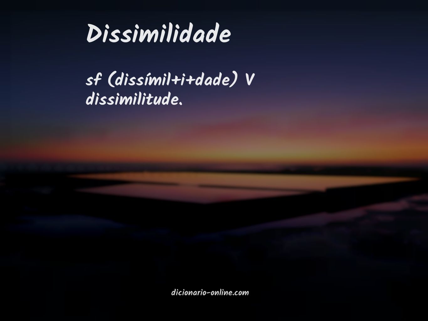 Significado de dissimilidade