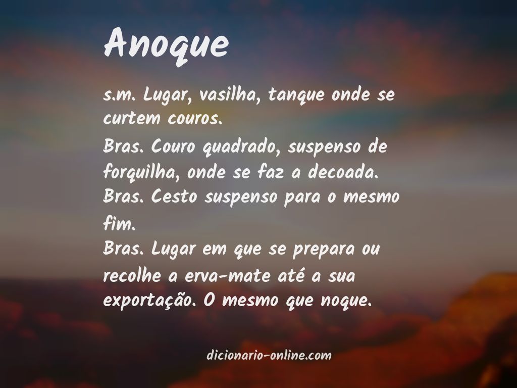 Significado de anoque