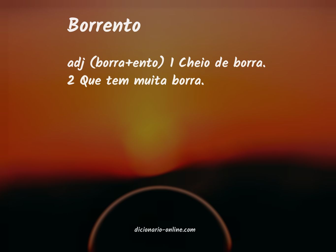 Significado de borrento