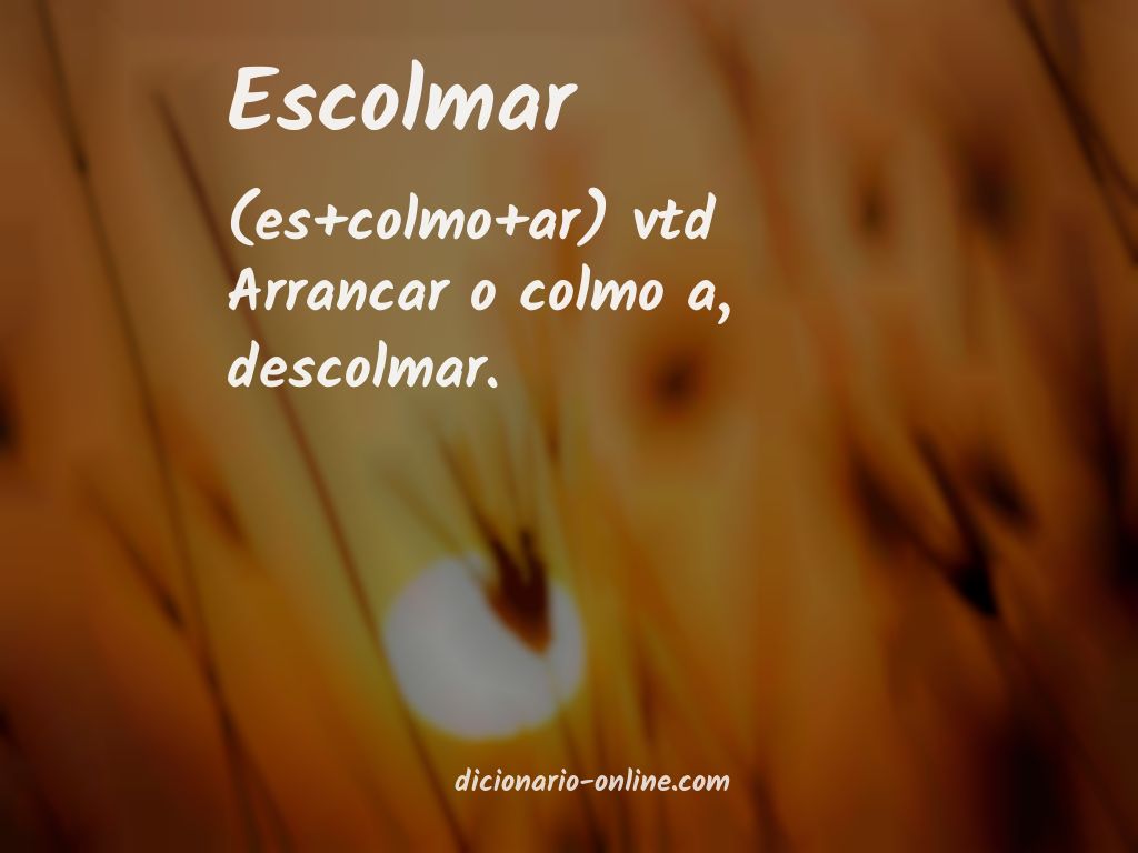 Significado de escolmar