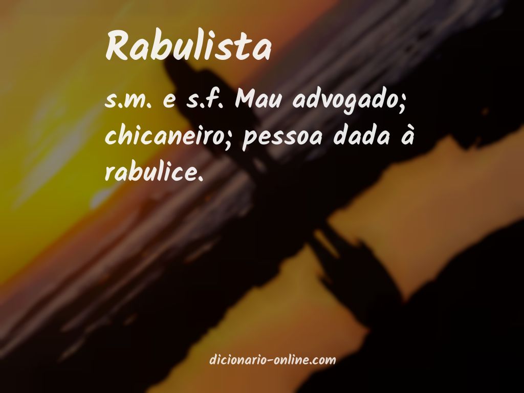 Significado de rabulista