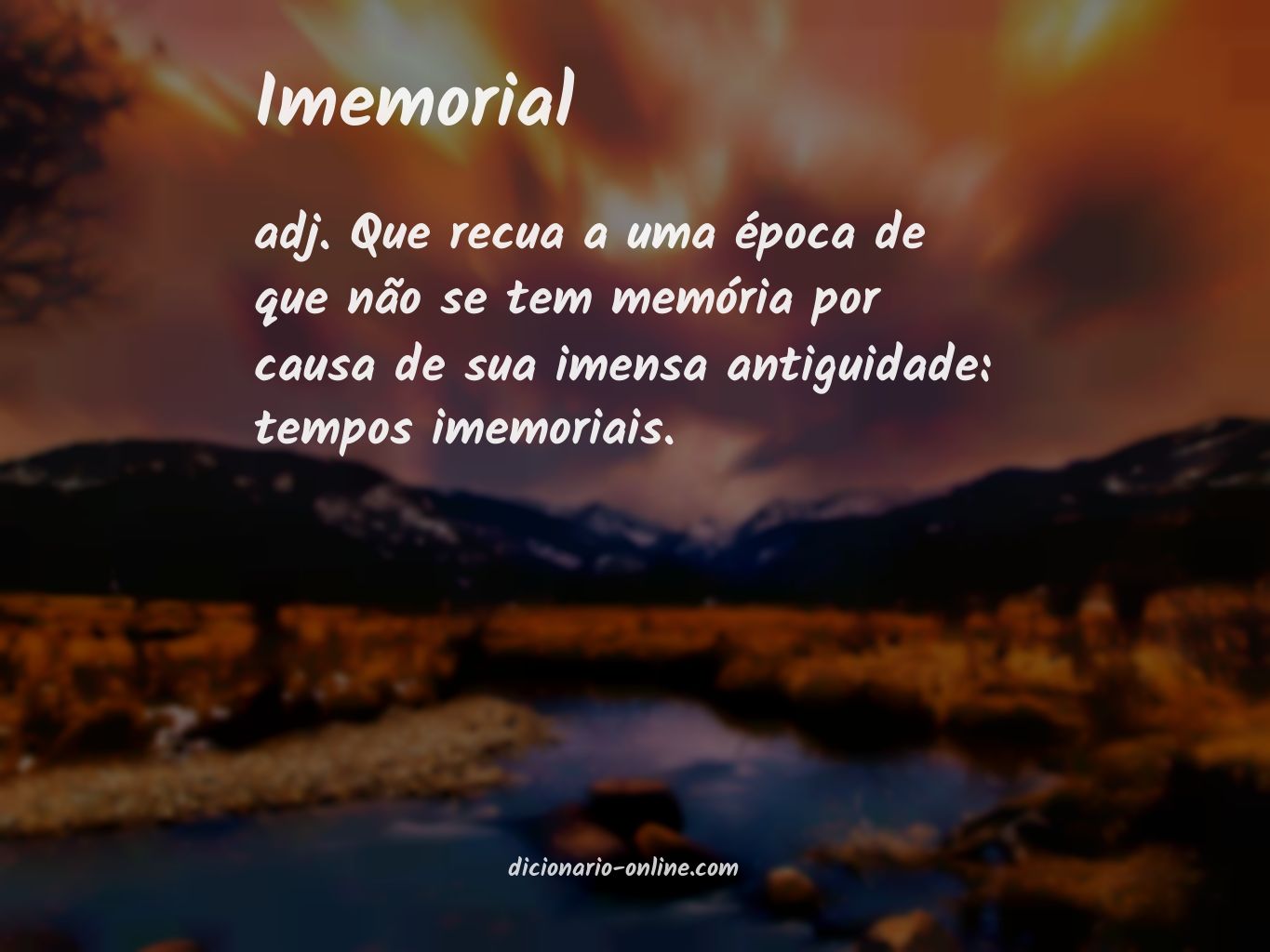 Significado de imemorial