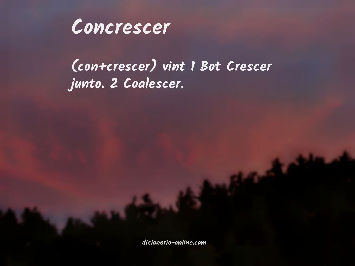 Significado de concrescer