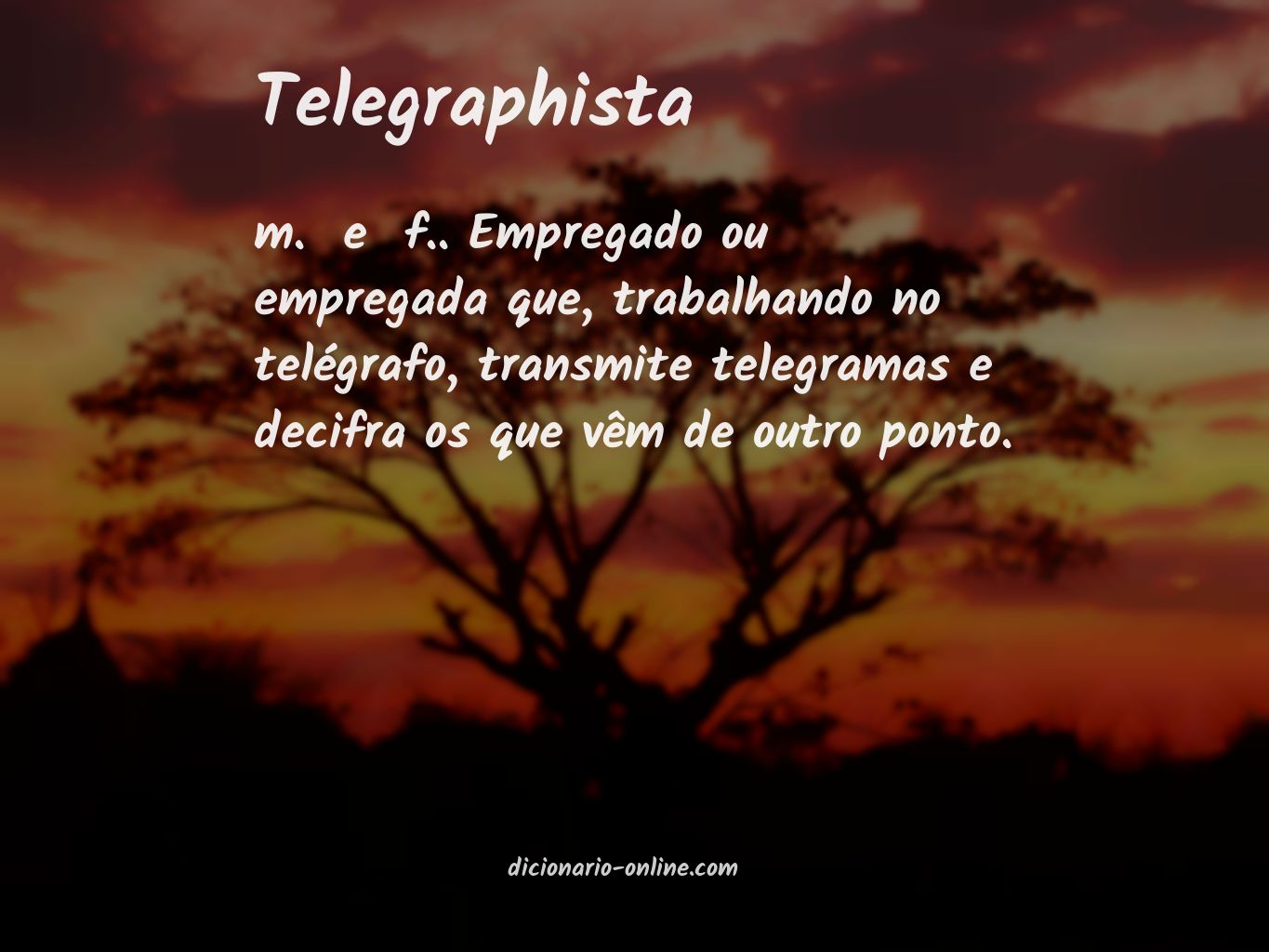 Significado de telegraphista