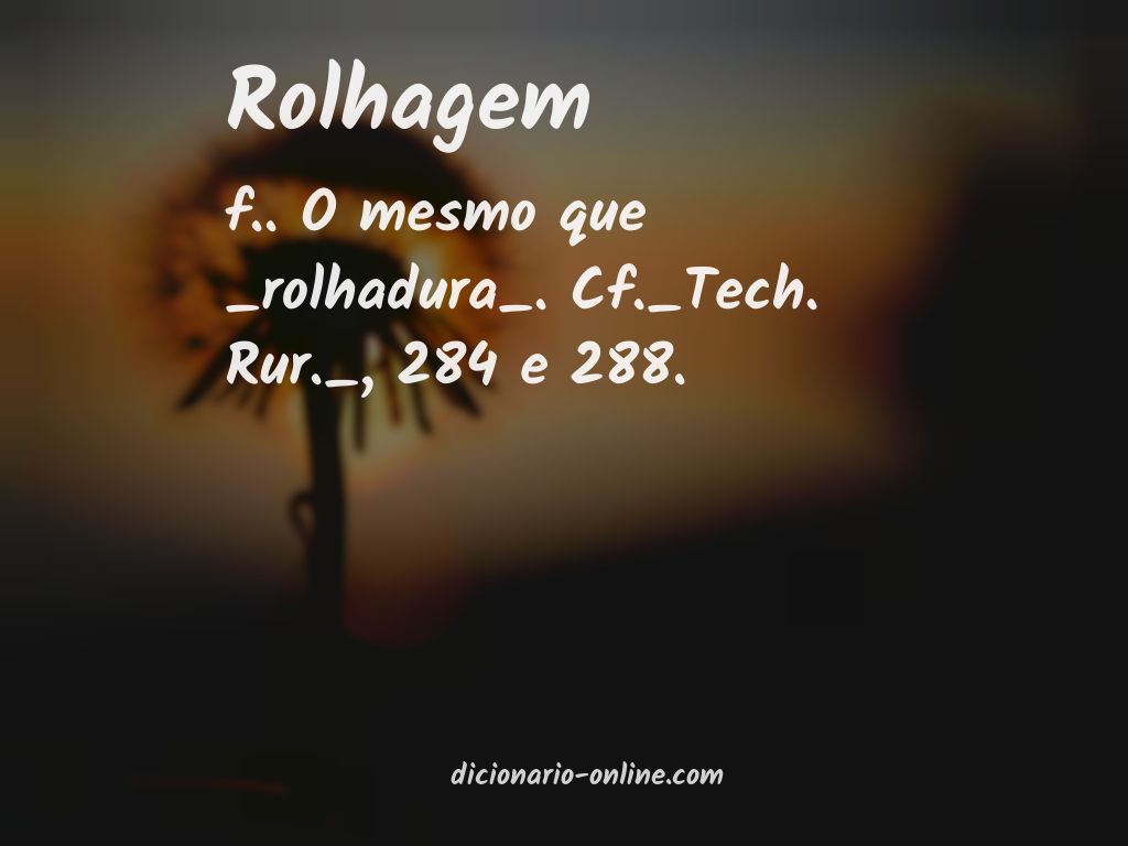 Significado de rolhagem