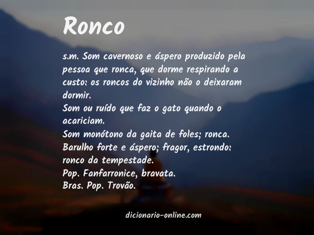 Significado de ronco