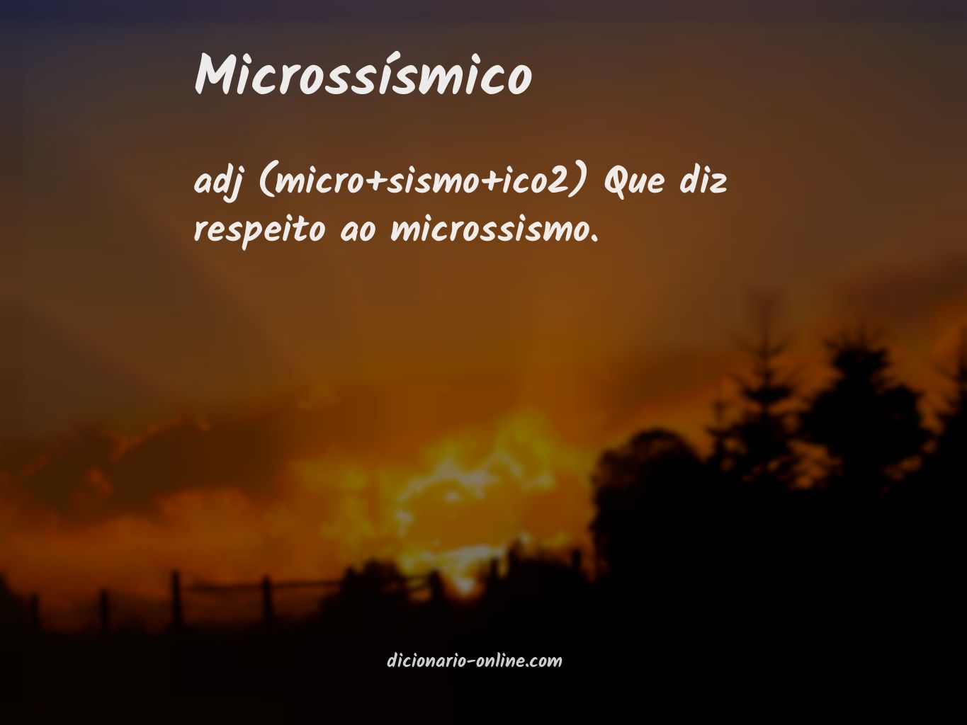 Significado de microssísmico