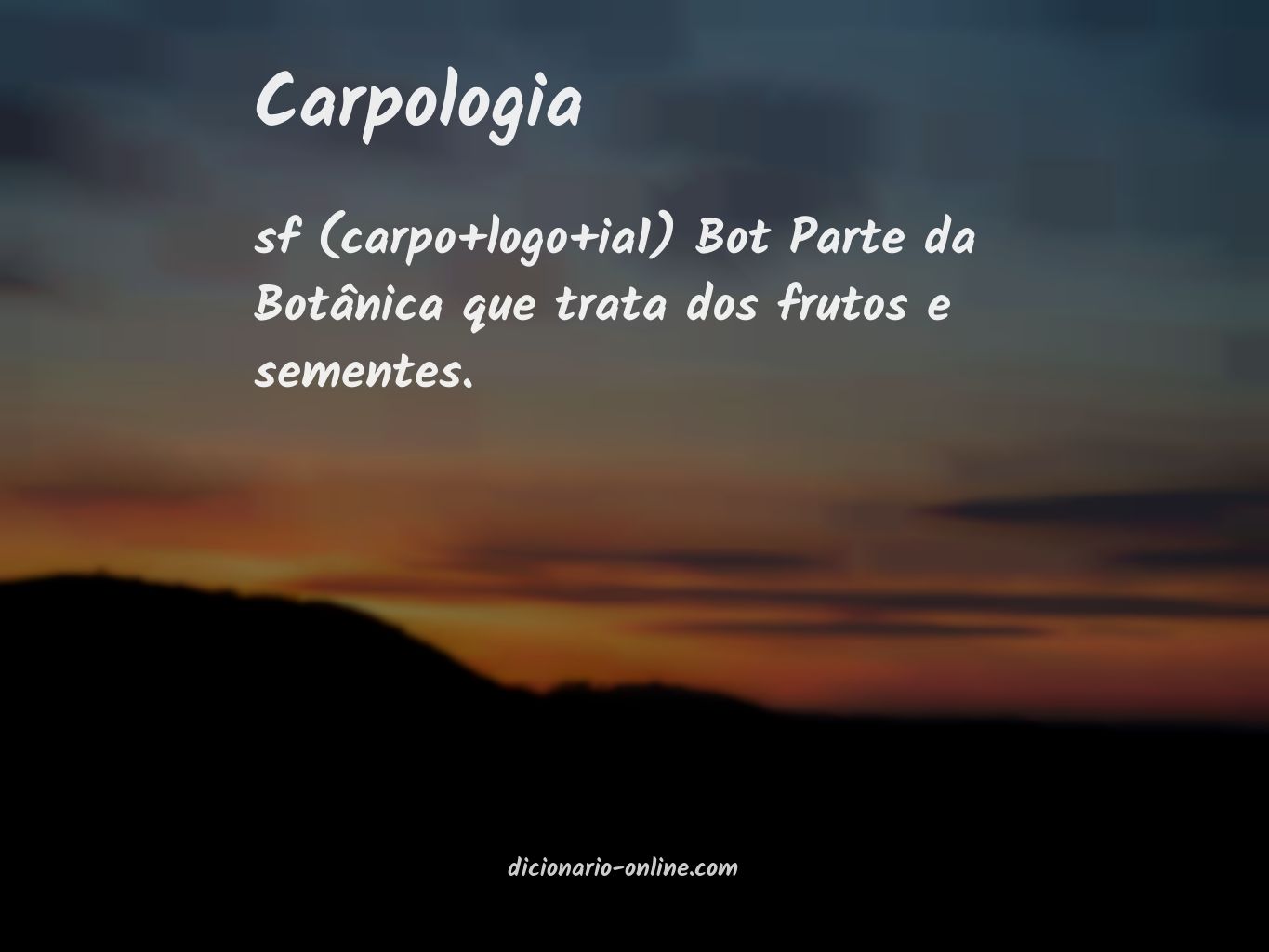 Significado de carpologia