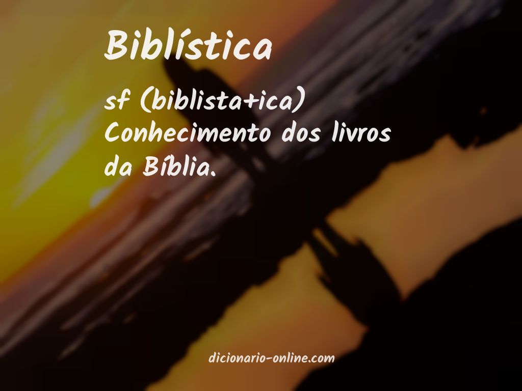 Significado de biblística