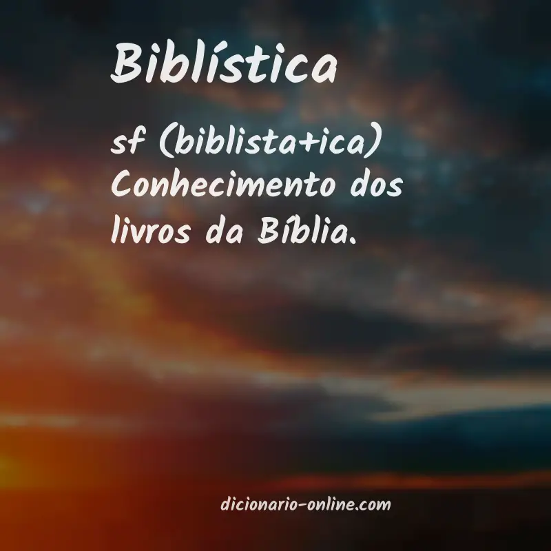 Significado de biblística