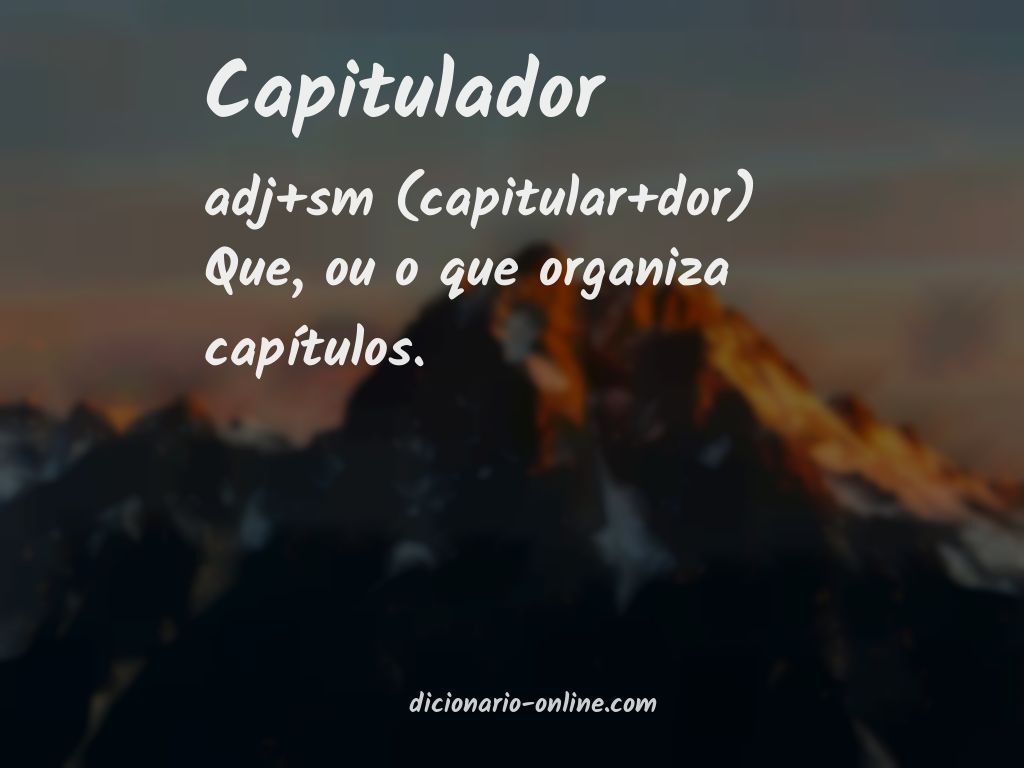 Significado de capitulador