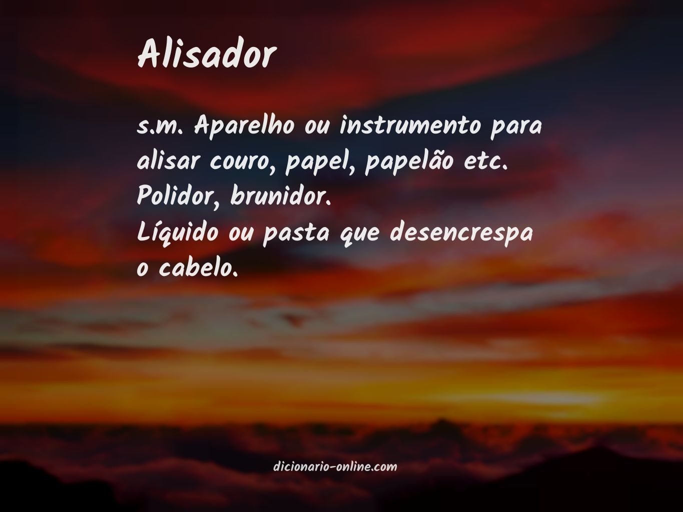 Significado de alisador