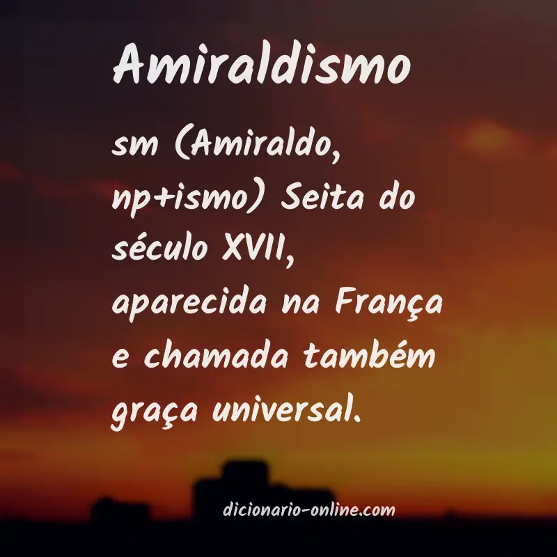 Significado de amiraldismo
