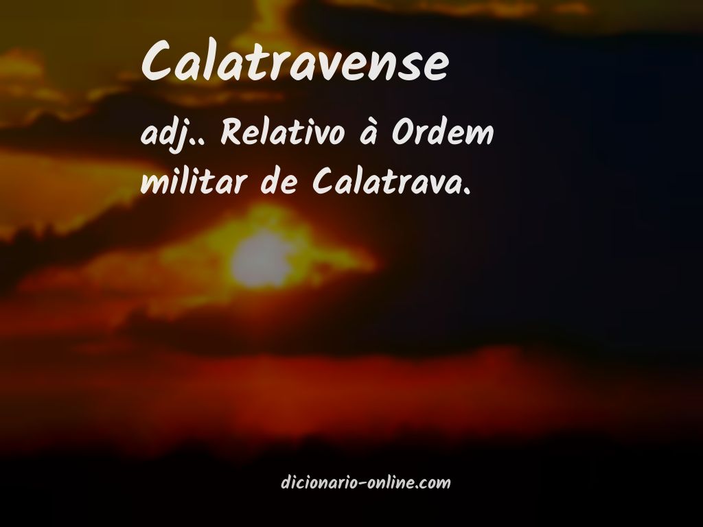 Significado de calatravense