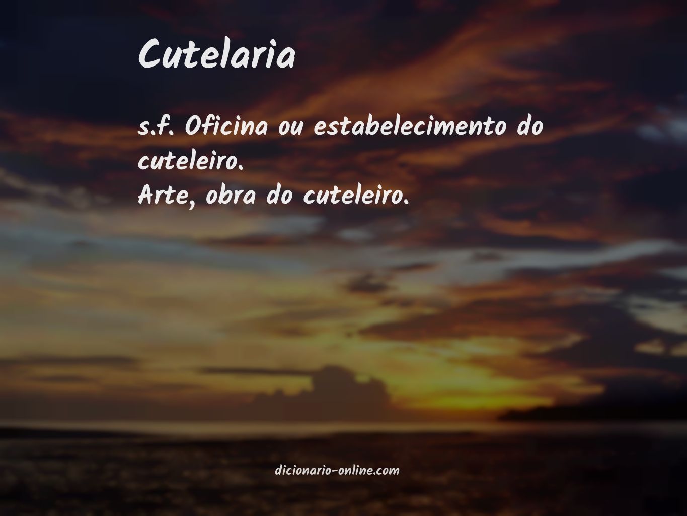 Significado de cutelaria