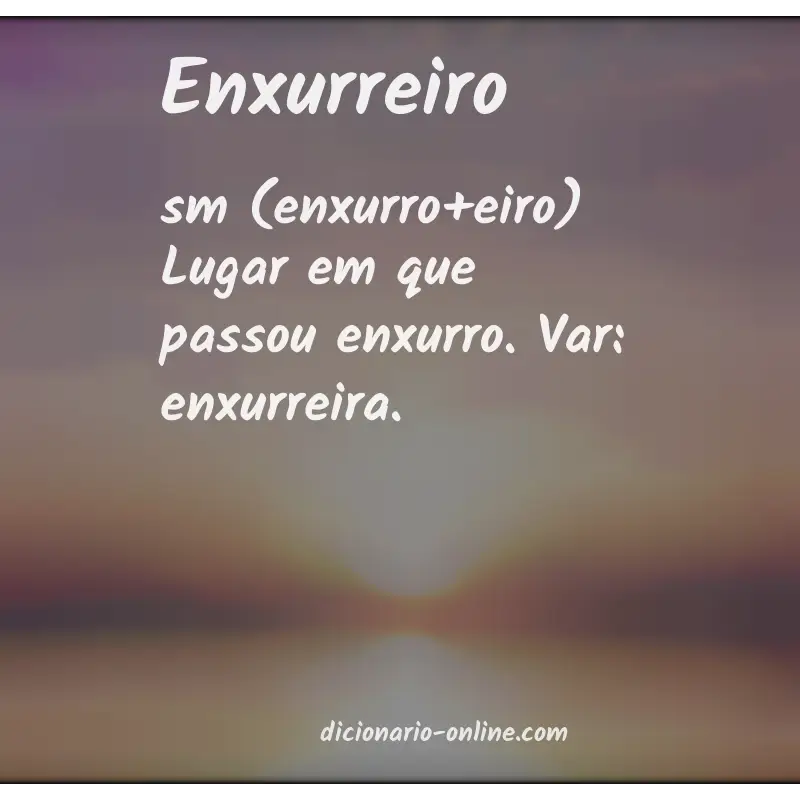 Significado de enxurreiro