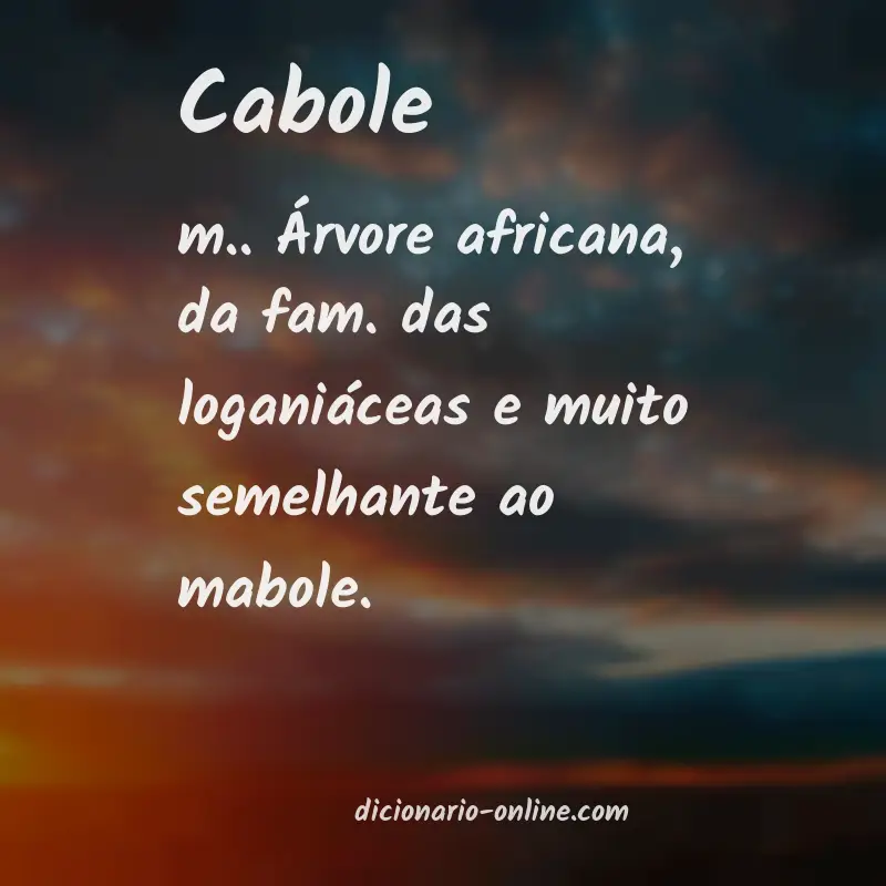 Significado de cabole