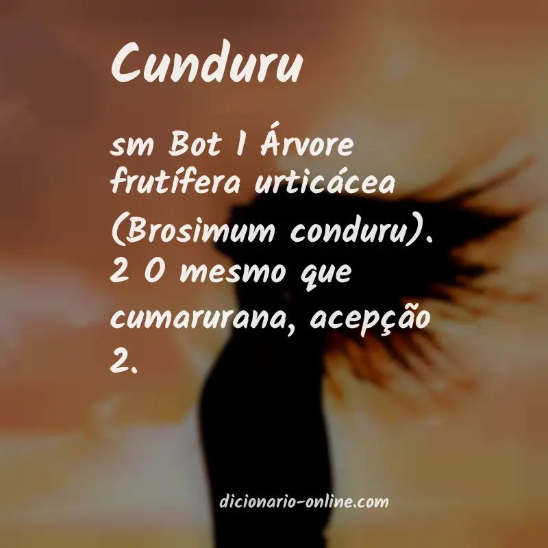Significado de cunduru