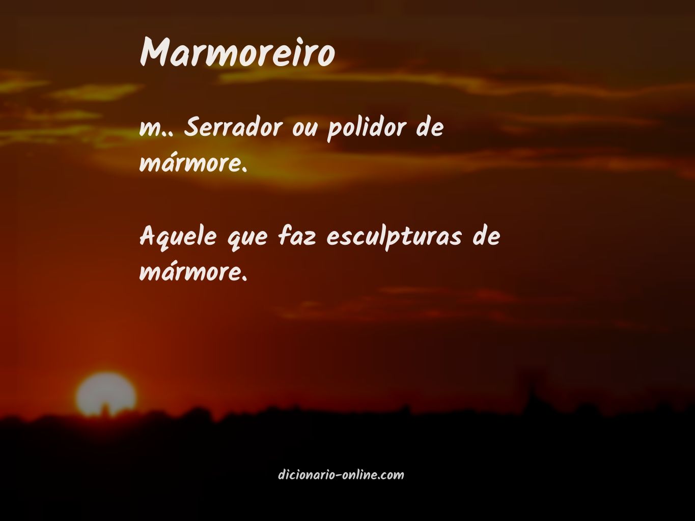 Significado de marmoreiro