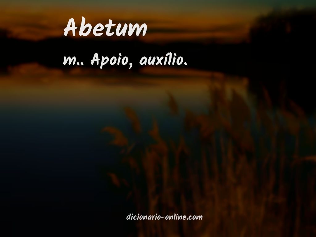 Significado de abetum