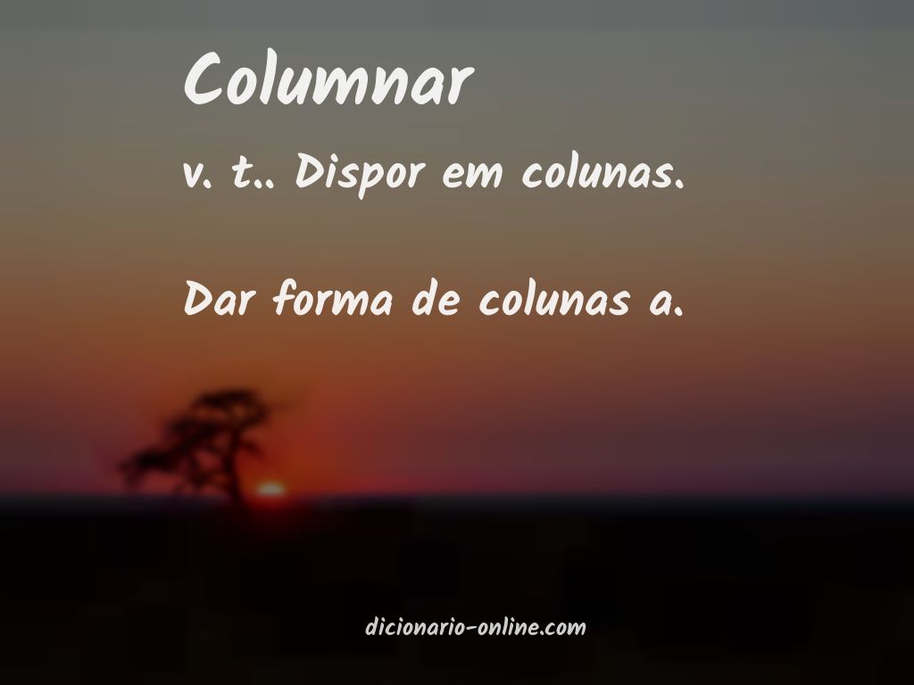 Significado de columnar