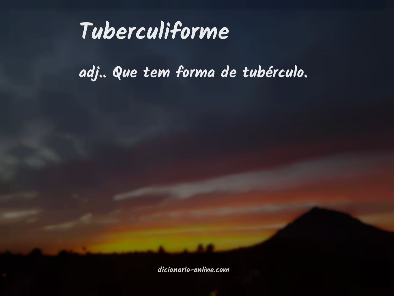 Significado de tuberculiforme