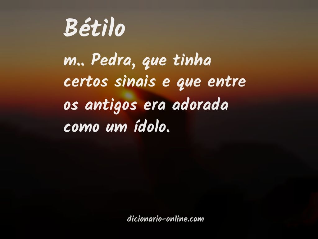 Significado de bétilo