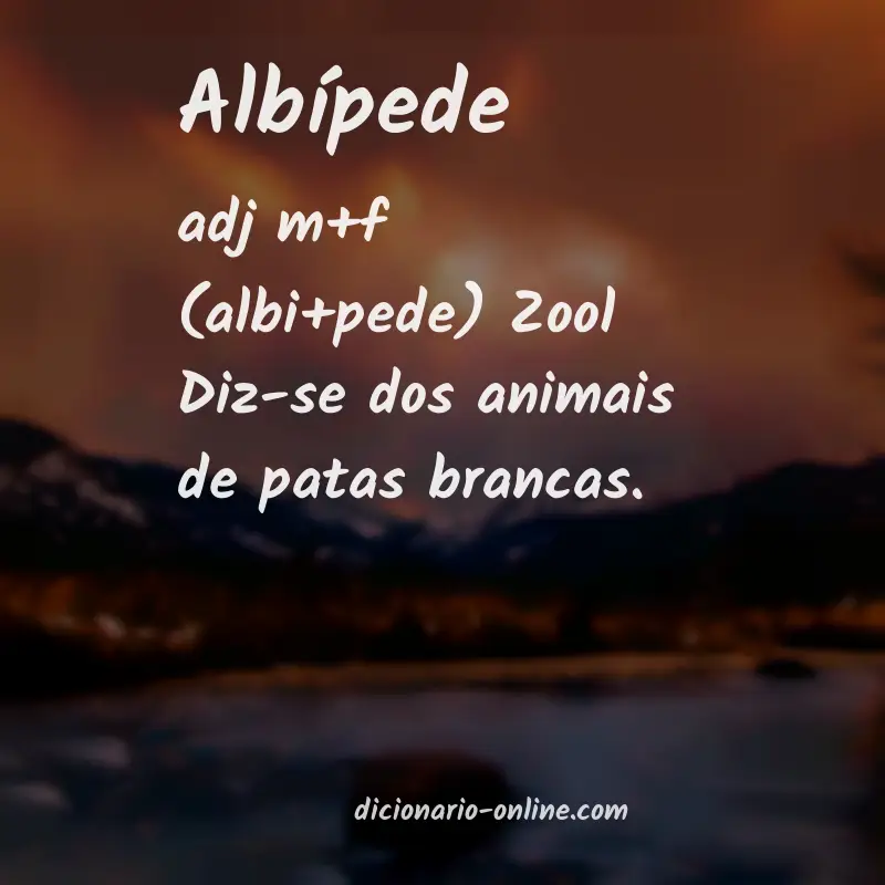 Significado de albípede
