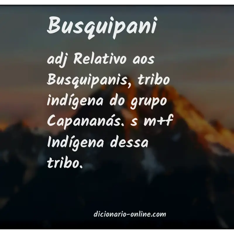 Significado de busquipani