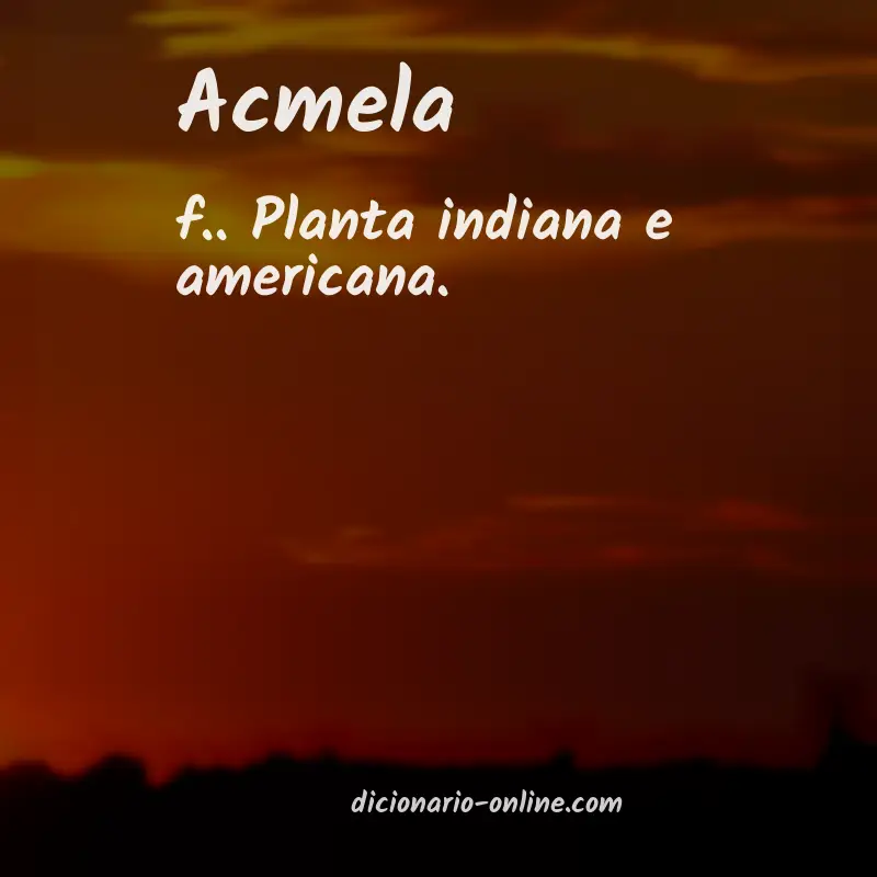 Significado de acmela