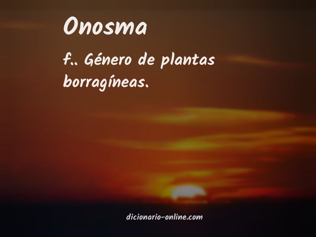 Significado de onosma