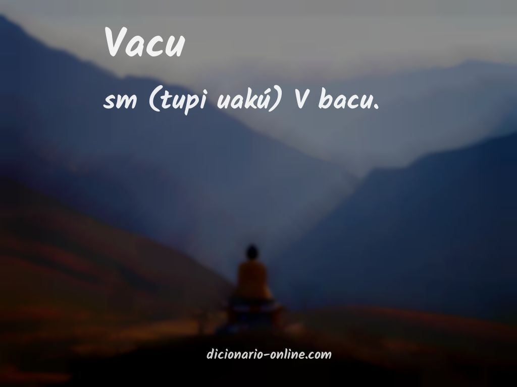 Significado de vacu