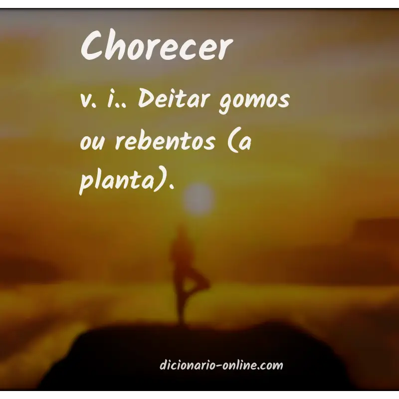 Significado de chorecer