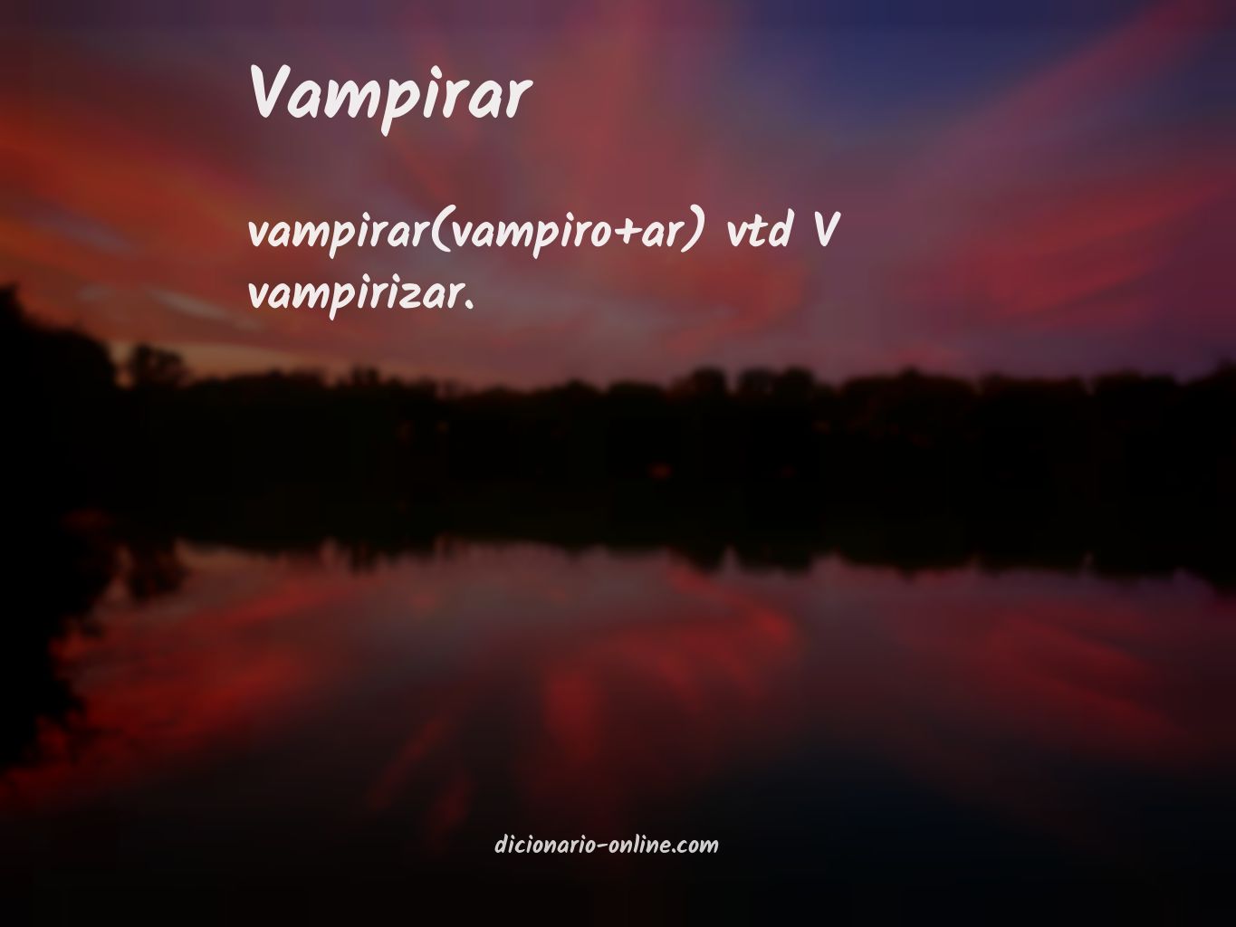 Significado de vampirar