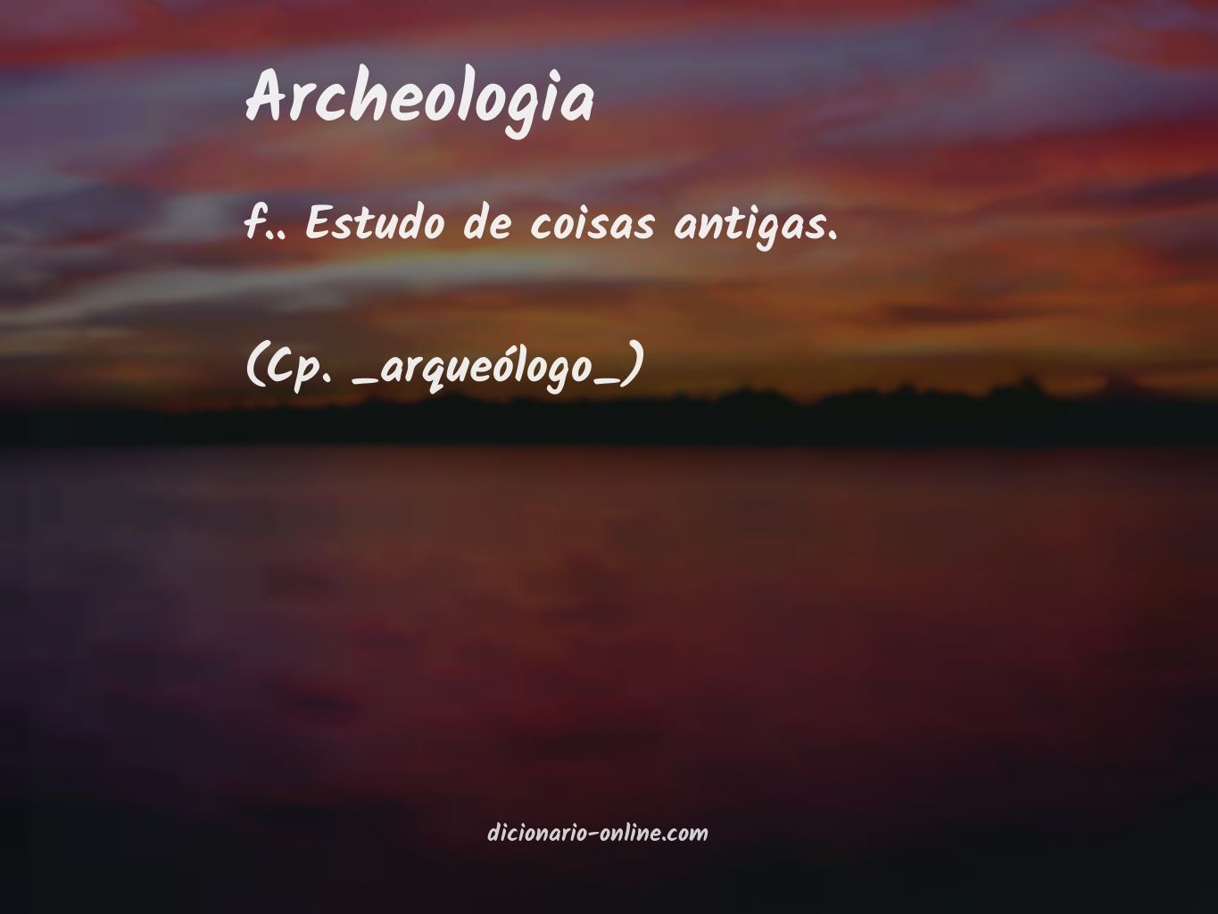 Significado de archeologia