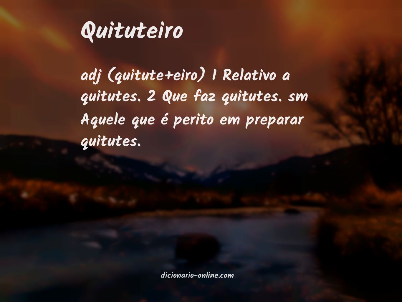 Significado de quituteiro