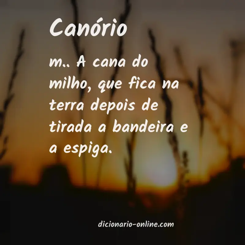 Significado de canório