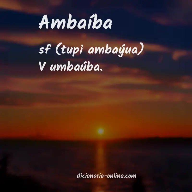 Significado de ambaíba