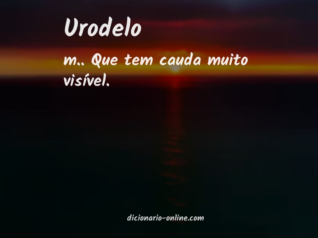 Significado de urodelo