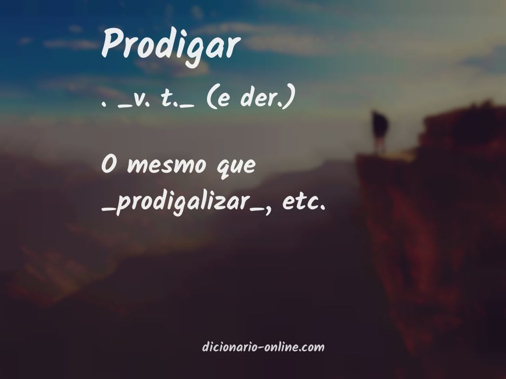 Significado de prodigar