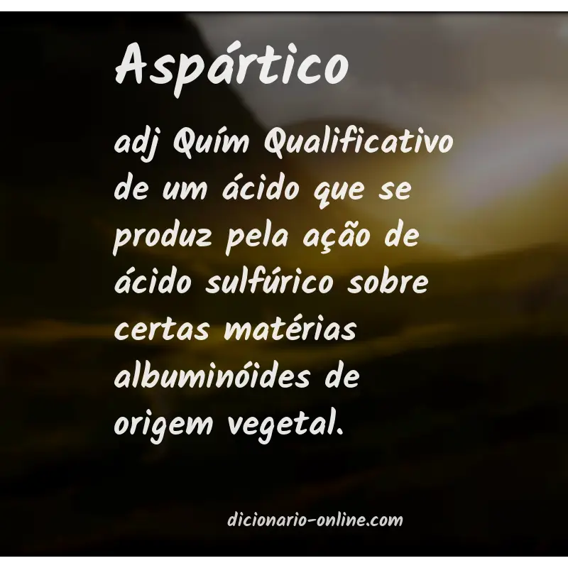 Significado de aspártico