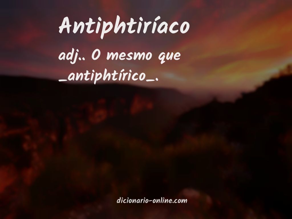 Significado de antiphtiríaco