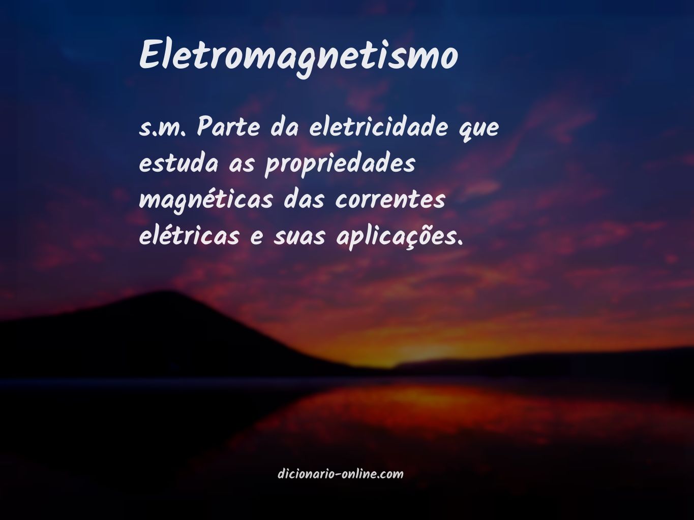 Significado de eletromagnetismo