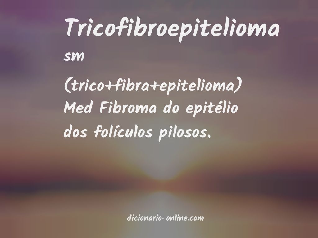 Significado de tricofibroepitelioma